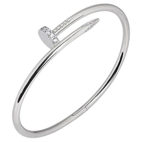 cartier juste un clou white gold bracelet small